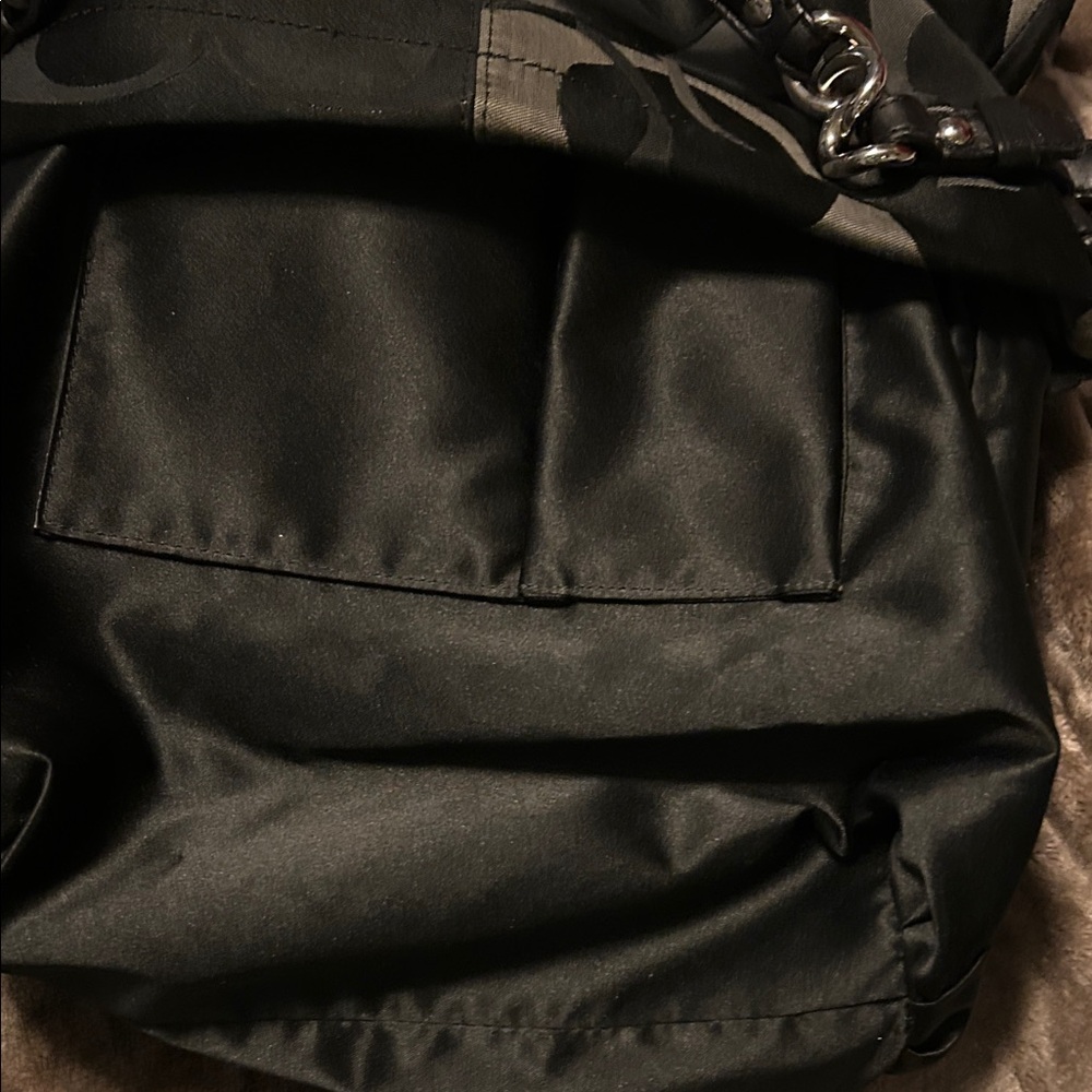 Coach Elegant Black and Gray Shoulder Bag - Picture 8 of 11